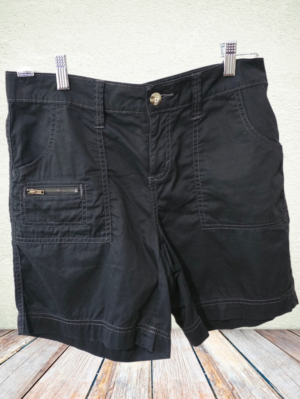 Black Women's Casual Utility Shorts